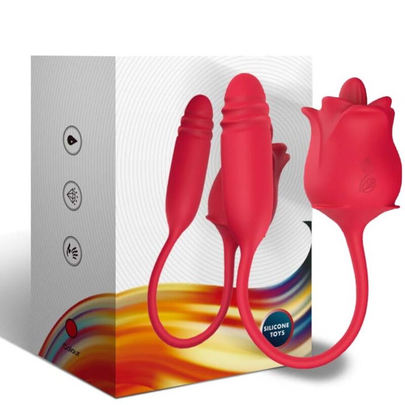 ARMONY - STIMULATEUR ROSE & VIBRATEUR COLA ROUGE ARMONY STIMULATORS