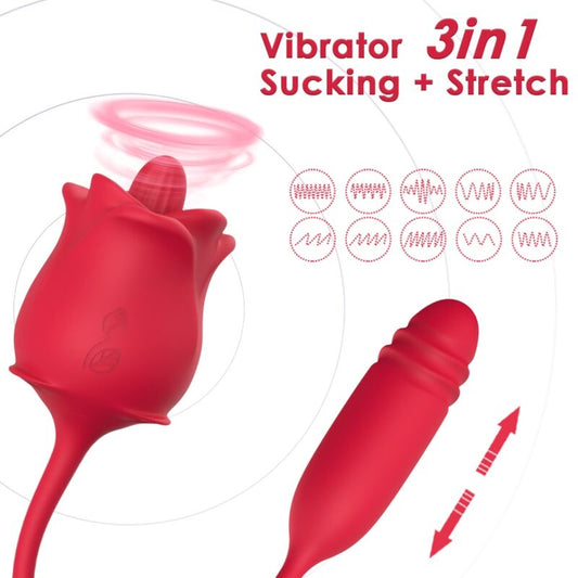 ARMONY - STIMULATEUR ROSE & VIBRATEUR COLA ROUGE ARMONY STIMULATORS