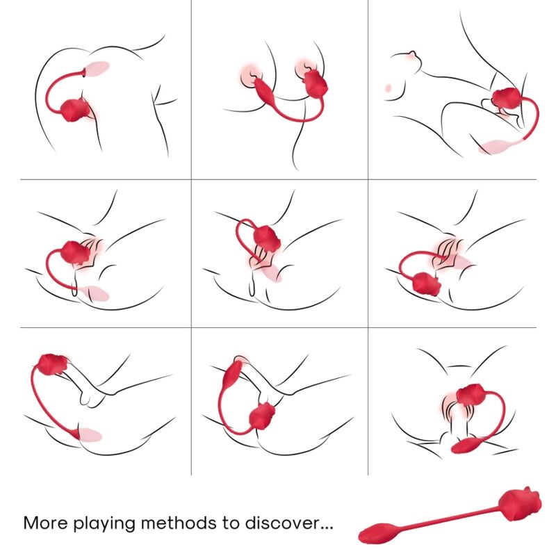 ARMONY - STIMULATEUR ROSE & VIBRATEUR COLA ROUGE ARMONY STIMULATORS