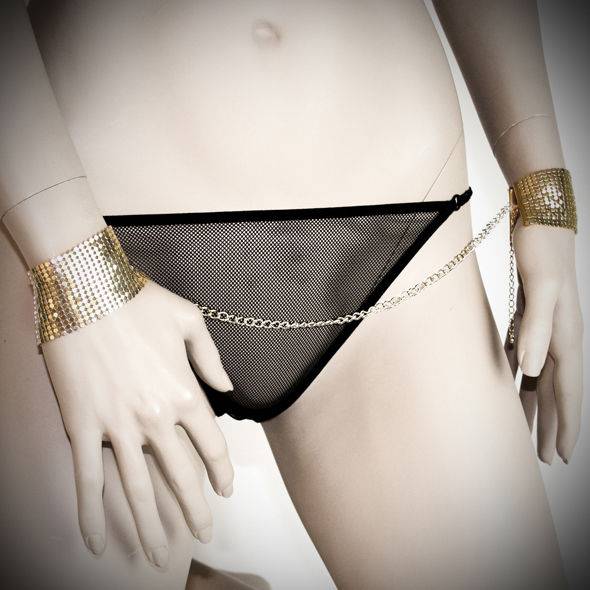BIJOUX - DÉSIR MÉTALLIQUE MENOTTES MAILLE MÉTAL DORÉ - Sensualia