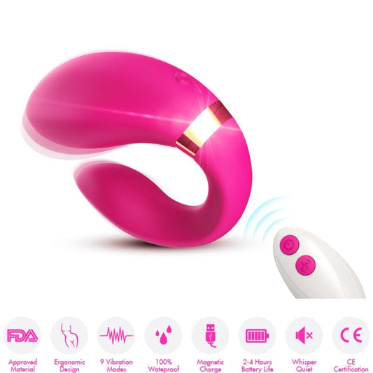 ARMONY - VIBRATEUR CROISSANT POUR COUPLES TÉLÉCOMMANDE FUCHSIA ARMONY FOR COUPLES
