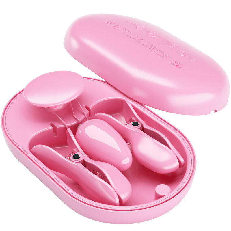 PRETTY LOVE - BOITE SURPRISE PINCES DÉLECTRO STIMULATION ROSE - Sensualia