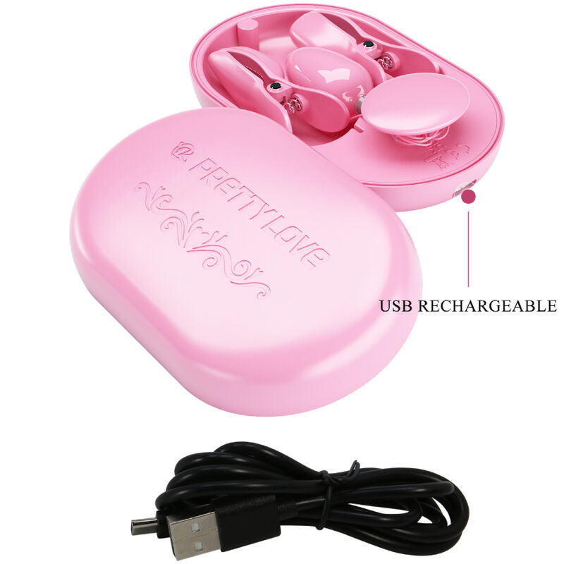 PRETTY LOVE - BOITE SURPRISE PINCES DÉLECTRO STIMULATION ROSE - Sensualia