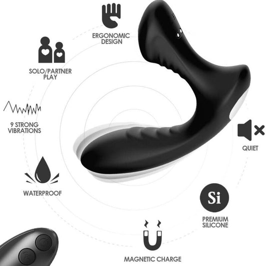 ARMONY - STORM VIBRATEUR ANAL PROSTATE & PLUG TÉLÉCOMMANDE NOIR - Sensualia