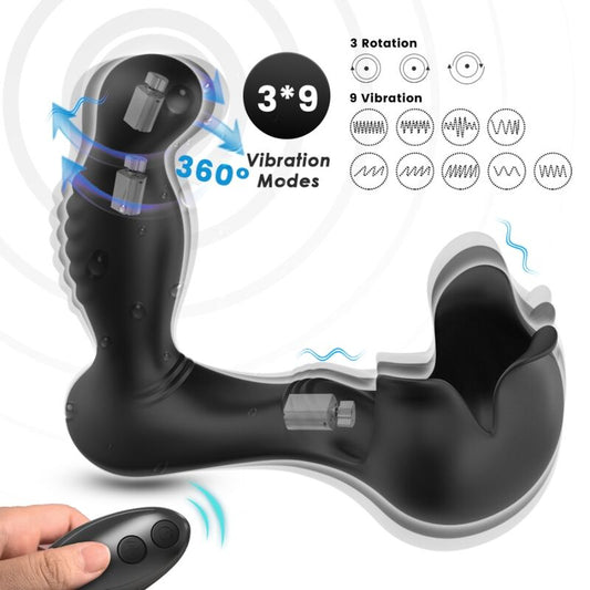 ARMONY - VIBRATEUR SURROUND ANAL & STIMULATEUR TESTICULOS TÉLÉCOMMANDE NOIR - Sensualia