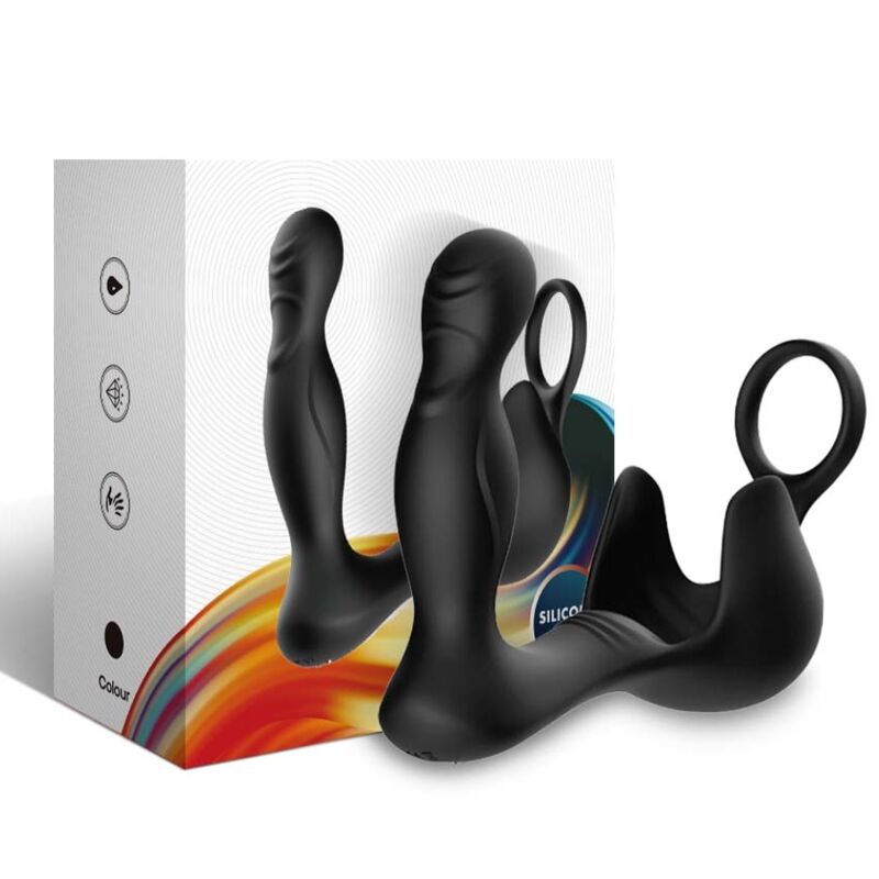ARMONY - VIBRATEUR SURROUND ANAL & STIMULATEUR TESTICULOS & ANNEAU TÉLÉCOMMANDE NOIR - Sensualia