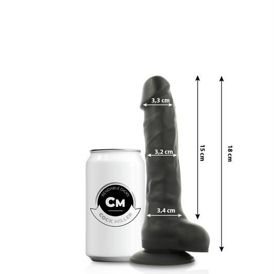 COCK MILLER - SILICONE DENSITÉ COCKSIL ARTICULABLE NOIR 18 CM COCK MILLER