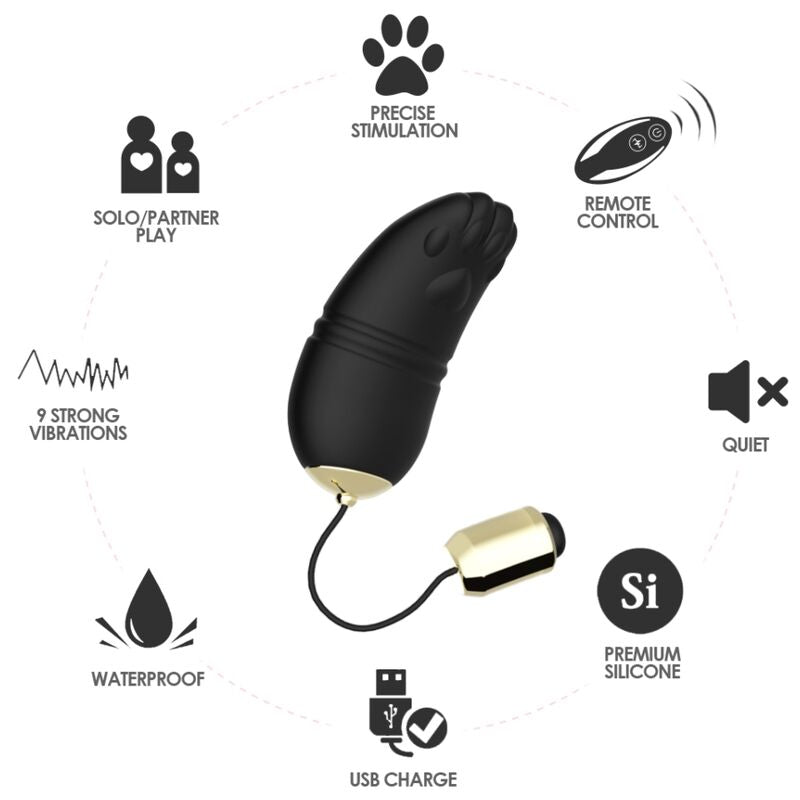 ARMONY - VIBRATEUR KITTY EGG TÉLÉCOMMANDE G-SPOT NOIR - Sensualia