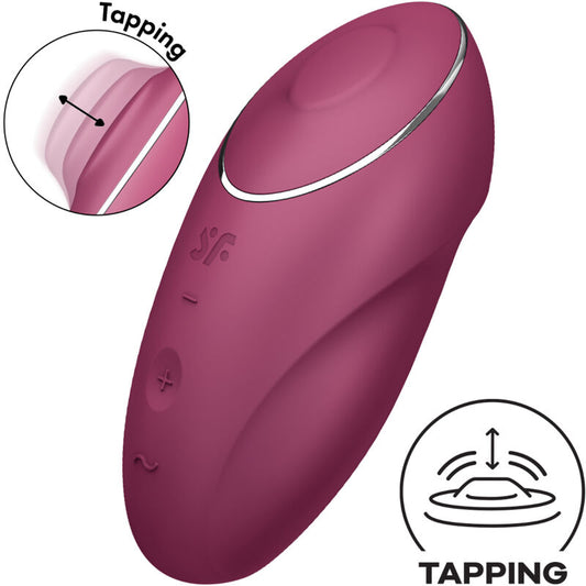 SATISFYER - TAP & CLIMAX 1 VIBRADOR LAY-ON ROJO - Sensualia