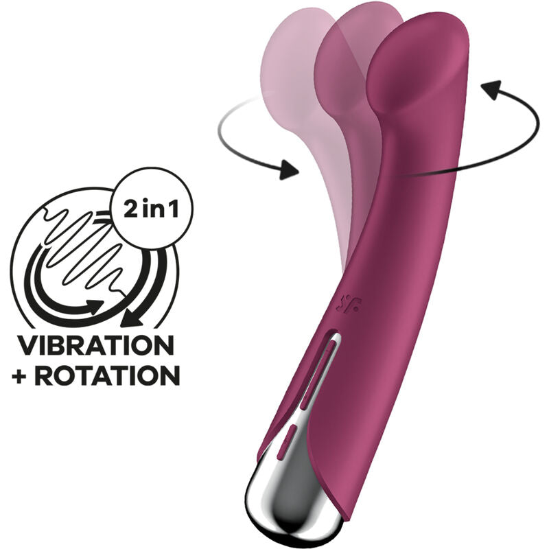 SATISFYER - SPINNING G-SPORT 1 VIBRADOR ROTADOR ROJO - Sensualia