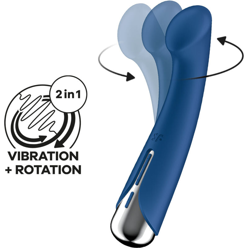 SATISFYER - SPINNING G-SPORT 1 VIBRADOR ROTADOR ROJO - Sensualia