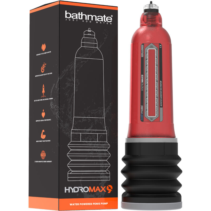 BATHMATE - HYDROMAX 9 POMPE DAUGMENTATION DE PÉNIS ROUGE BATHMATE