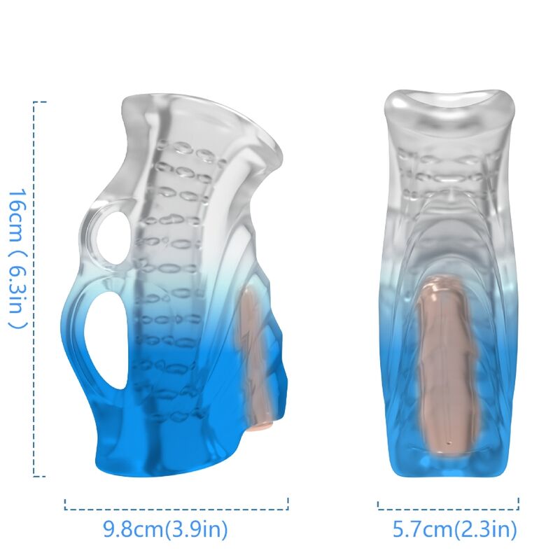 ARMONY - MASTURBATEUR DOIGT & VIBRATEUR BLEU GRADIENT ARMONY FOR HIM