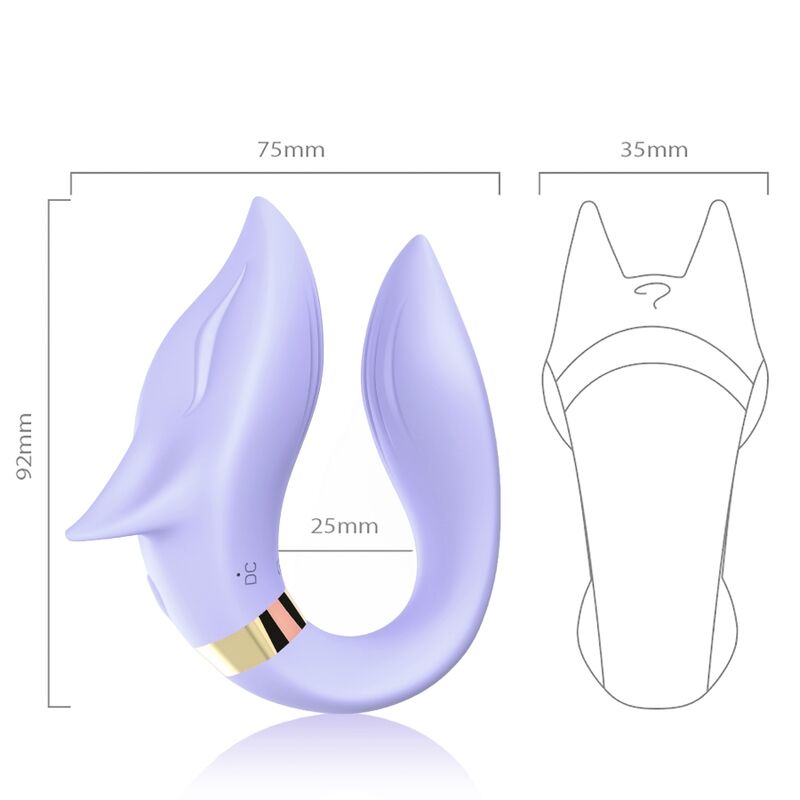 ARMONY - VIBRATEUR FOX POUR COUPLES TÉLÉCOMMANDE VIOLET ARMONY FOR COUPLES