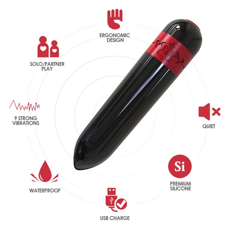 ARMONY - TÉLÉCOMMANDE BULLET VIBRATEUR ROCKET NOIR - Sensualia