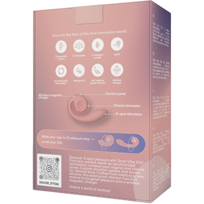 SNAIL VIBE - GIZI ESTIMULADOR DUAL ROSA - Sensualia