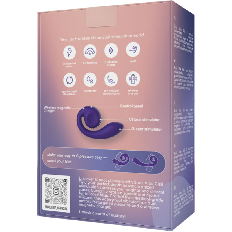SNAIL VIBE - GIZI ESTIMULADOR DUAL ROSA - Sensualia
