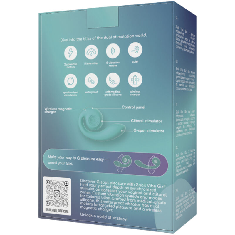SNAIL VIBE - GIZI ESTIMULADOR DUAL ROSA - Sensualia