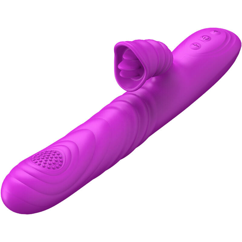 ARMONY - VIBRATEUR MULTIFONCTION ANGELIA AVEC LANGUE STIMULANTE EFFET CHALEUR VIOLET - Sensualia