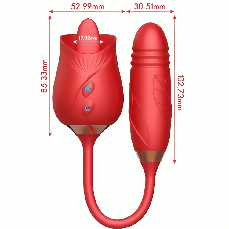 ARMONY - VIBRATEUR DE FLEUR DELIGHT & THUSTING AVEC LANGUE ROUGE ARMONY STIMULATORS