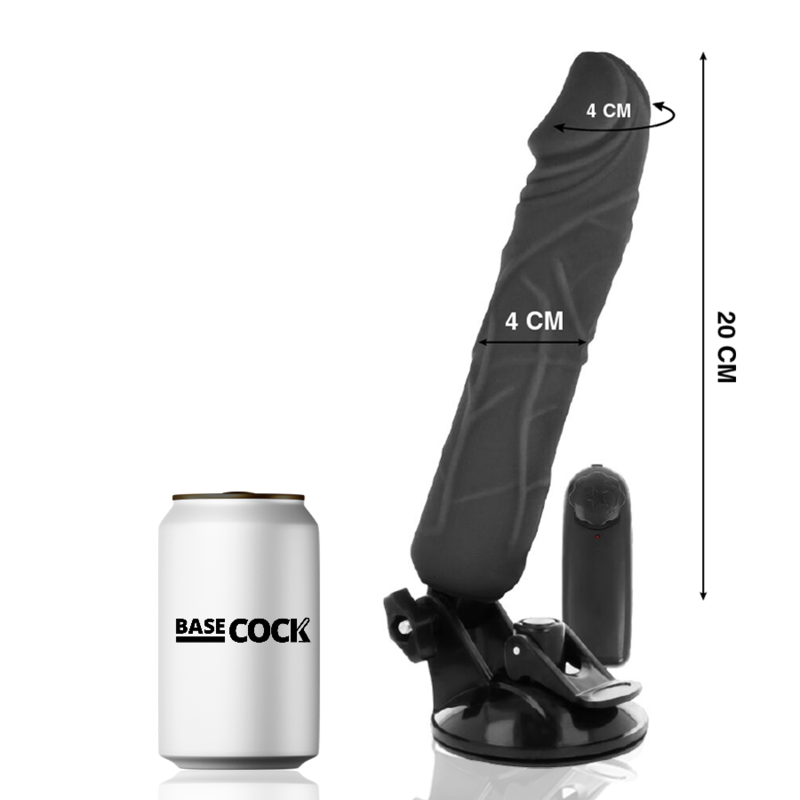 BASECOCK - VIBRATEUR TÉLÉCOMMANDE NATUREL RÉALISTE 20 CM -O- 4 CM - Sensualia