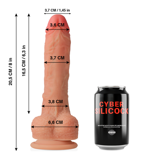 CYBER SILICOCK - CONNOR SILICONE LIQUIDE SOUPLE ULTRA RÉALISTE 20.5 CM -O- 3.7 CM CYBER SILICOCK