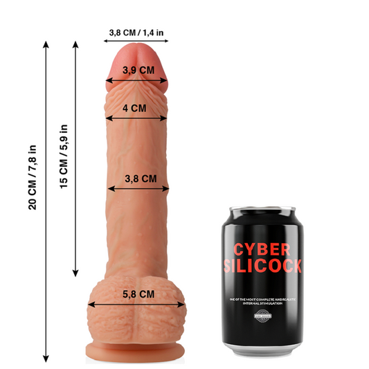 CYBER SILICOCK - FREEMAN SILICONE LIQUIDE SOUPLE ULTRA RÉALISTE 20 CM -O- 3.8 CM CYBER SILICOCK