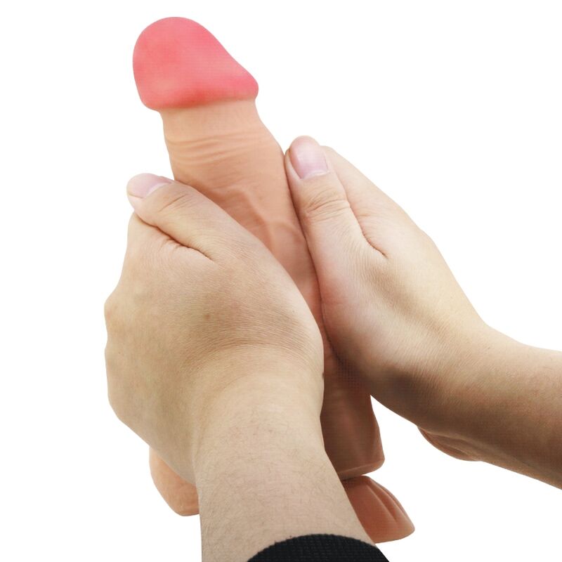 PRETTY LOVE - SÉRIE SLIDING SKIN GODE RÉALISTE AVEC VENTOUSE SLIDING SKIN TÉLÉCOMMANDE FLESH 21,8 CM - Sensualia