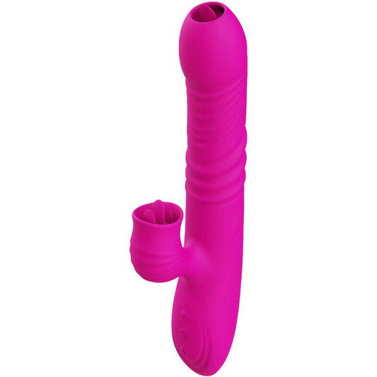 ARMONY - VIBRATEUR MULTIFONCTION DOUBLE LANGUE FANNY EFFET CHALEUR FUCHSIA - Sensualia