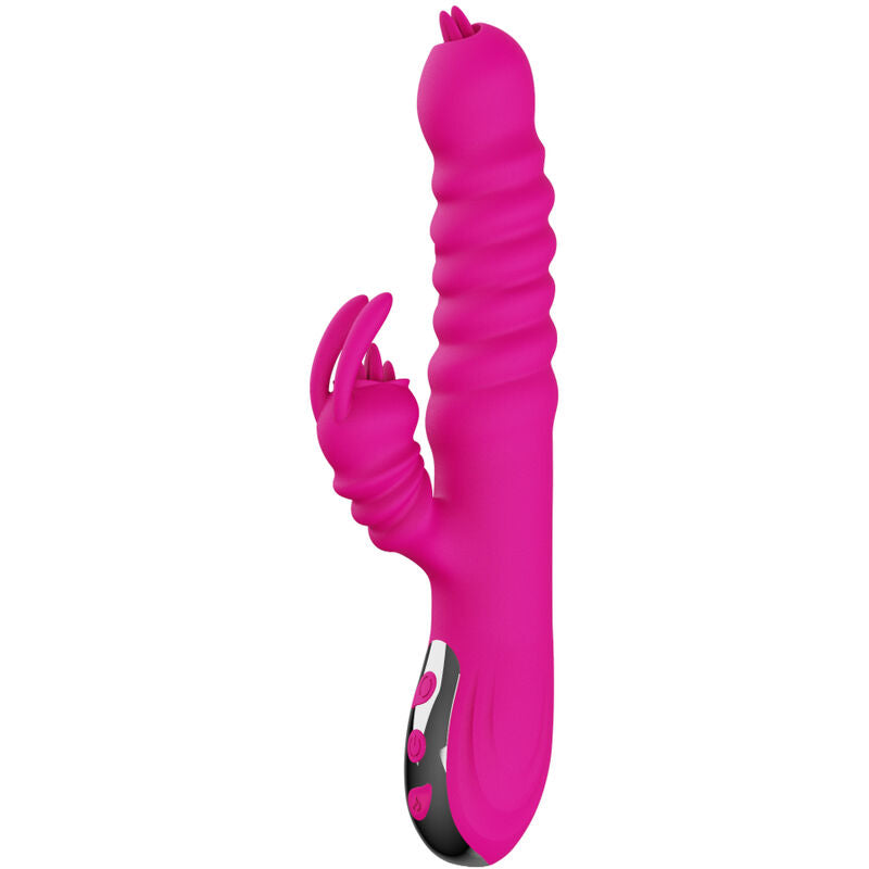 ARMONY - VIBRATEUR MULTIFONCTION RABBIT DOUBLE LANGUE EFFET CHALEUR FUCHSIA - Sensualia