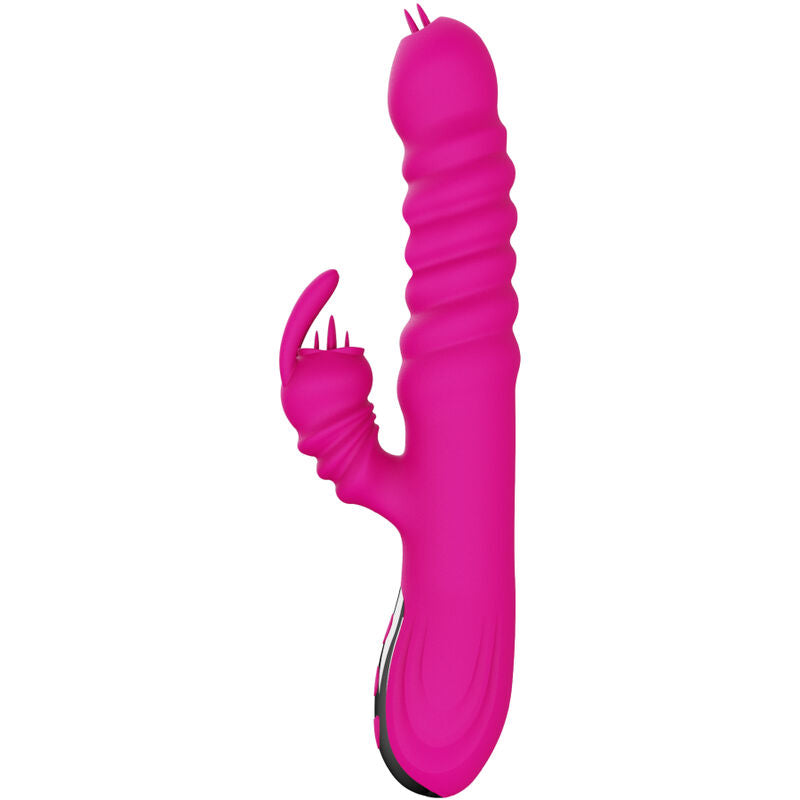 ARMONY - VIBRATEUR MULTIFONCTION RABBIT DOUBLE LANGUE EFFET CHALEUR FUCHSIA - Sensualia