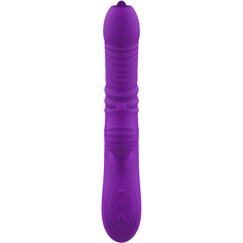 ARMONY - VIBRATEUR LAPIN ENTIÈREMENT G SPOT AVEC LANGUE STIMULANTE EFFET CHALEUR VIOLET - Sensualia
