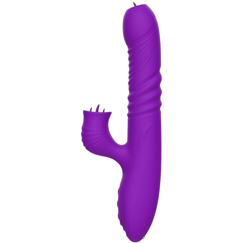ARMONY - VIBRATEUR LAPIN ENTIÈREMENT G SPOT AVEC LANGUE STIMULANTE EFFET CHALEUR VIOLET - Sensualia