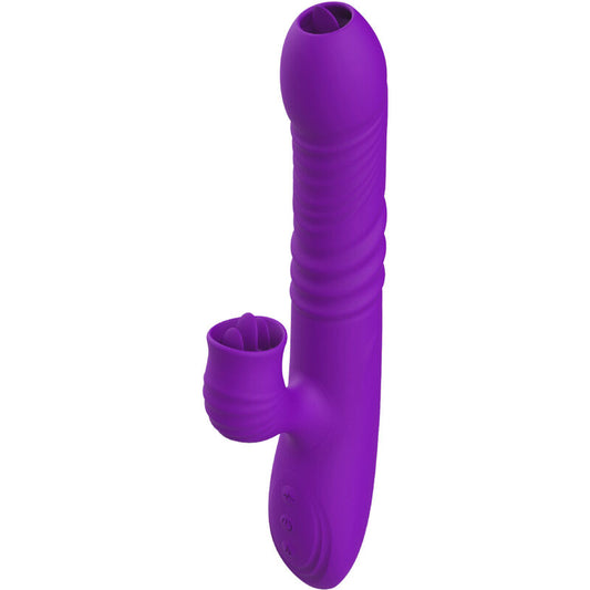 ARMONY - VIBRATEUR LAPIN ENTIÈREMENT G SPOT AVEC LANGUE STIMULANTE EFFET CHALEUR VIOLET - Sensualia