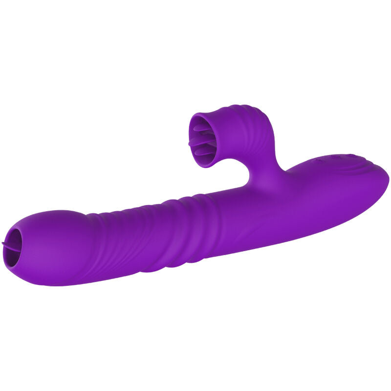 ARMONY - VIBRATEUR LAPIN ENTIÈREMENT G SPOT AVEC LANGUE STIMULANTE EFFET CHALEUR VIOLET - Sensualia