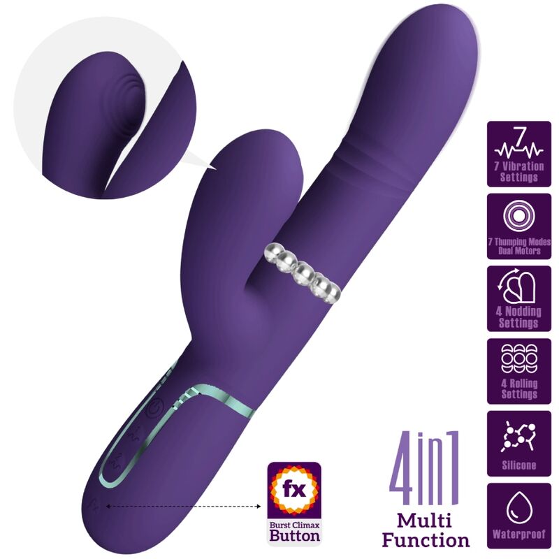 PRETTY LOVE - VIBRATEUR MULTIFONCTION G-SPOT VIOLET - Sensualia