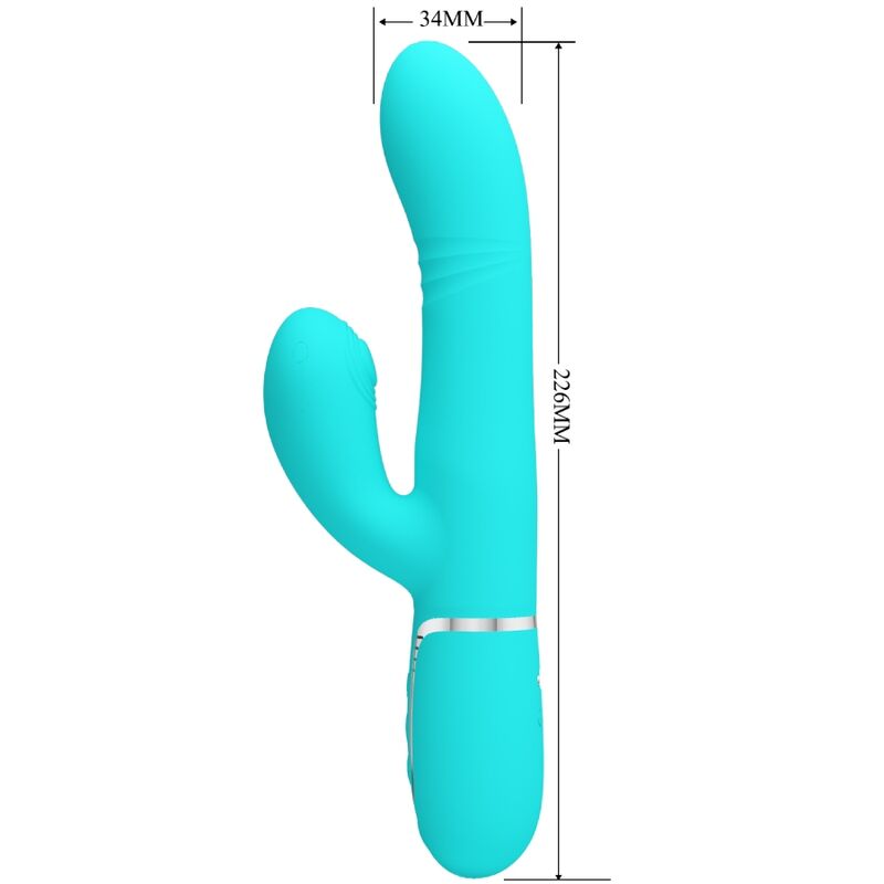 PRETTY LOVE - VIBRATEUR MULTIFONCTION G-SPOT VERT AQUA - Sensualia
