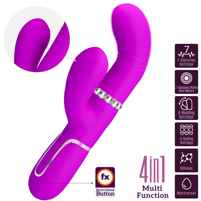 PRETTY LOVE - VIBRATEUR MULTIFONCTION G-SPOT FUCHSIA - Sensualia