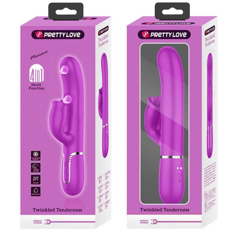 PRETTY LOVE - VIBRATEUR LAPIN À LÉCHER FUCHSIA - Sensualia