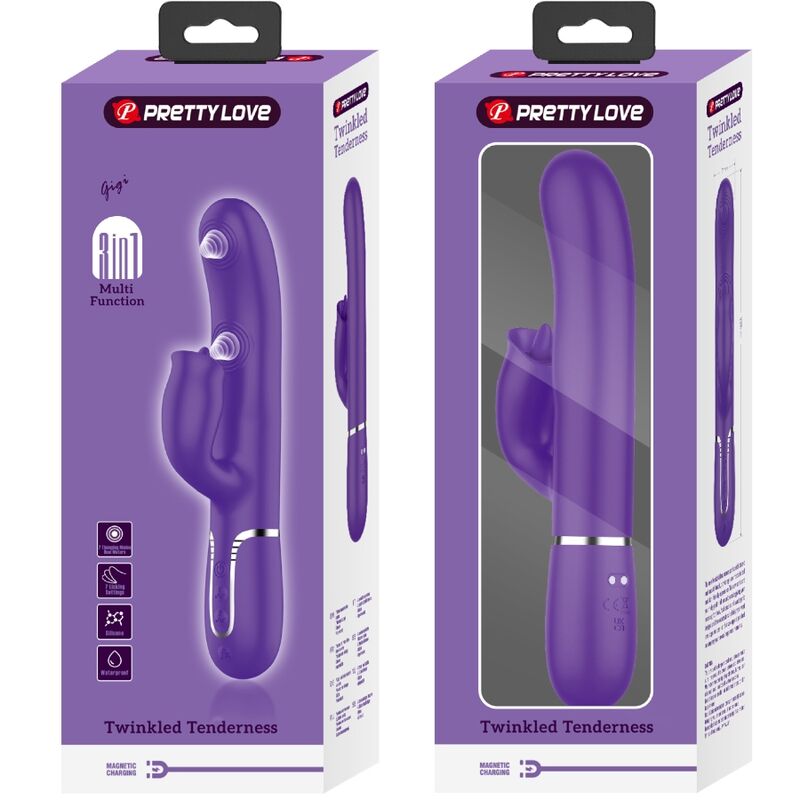 PRETTY LOVE - VIBRATEUR LAPIN À LÉCHER VIOLET - Sensualia