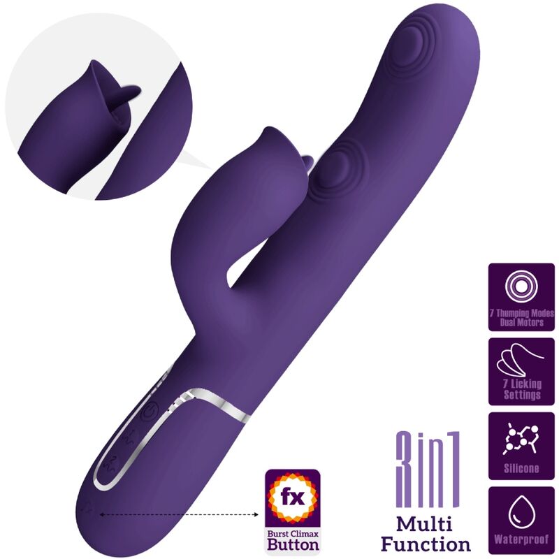 PRETTY LOVE - VIBRATEUR LAPIN À LÉCHER VIOLET - Sensualia