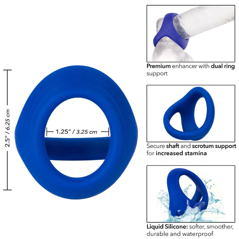 CALEXOTICS - ADMIRAL COCK BALL DOUBLE ANNEAU BLEU - Sensualia
