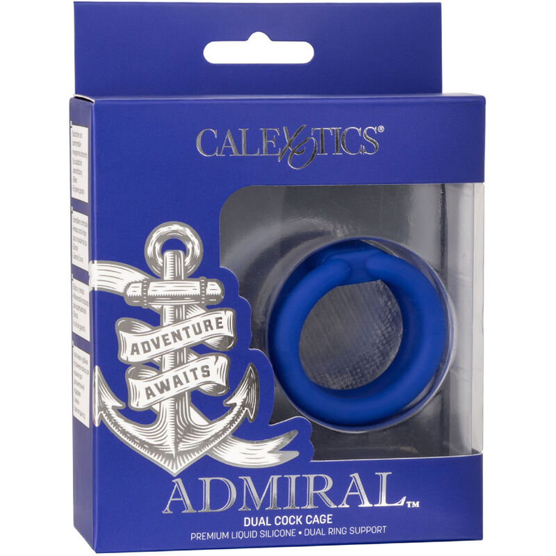 CALEXOTICS - ADMIRAL CAGE DOUBLE COCK BLEU - Sensualia