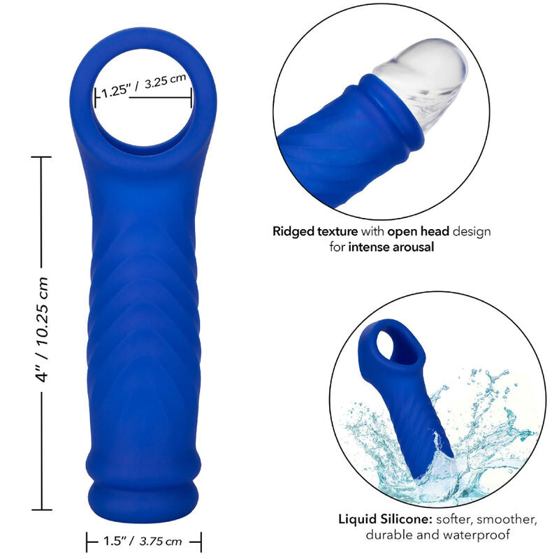 CALEXOTICS - ADMIRAL COUVERCLE DE PÉNIS WAVE SILICONE LIQUIDE BLEU - Sensualia