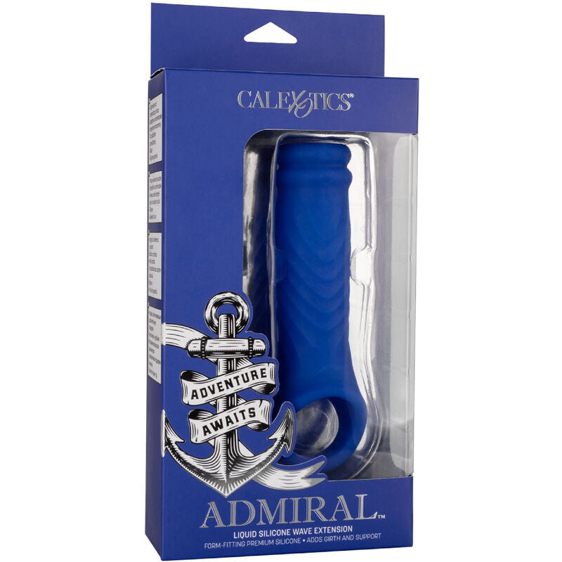 CALEXOTICS - ADMIRAL COUVERCLE DE PÉNIS WAVE SILICONE LIQUIDE BLEU - Sensualia
