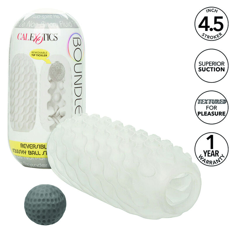 CALEXOTICS - BOUNDLESS RÉVERSIBLE SQUISHY BALL STROKE JAUNE - Sensualia