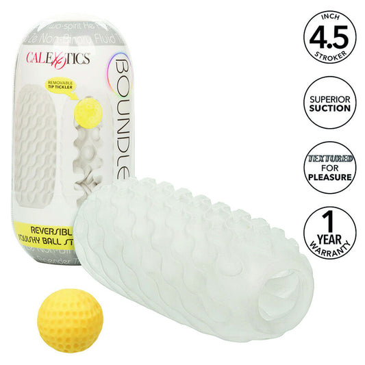 CALEXOTICS - BOUNDLESS SQUISHY RÉVERSIBLE BALL STROKE GRIS - Sensualia