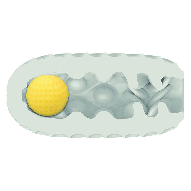 CALEXOTICS - BOUNDLESS SQUISHY RÉVERSIBLE BALL STROKE GRIS - Sensualia