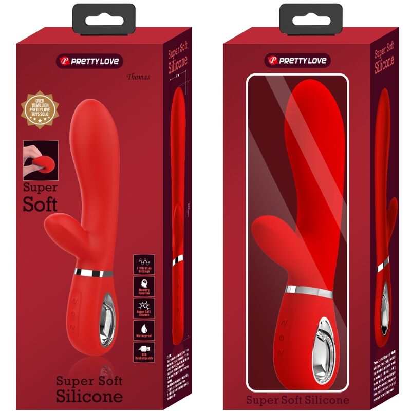 PRETTY LOVE - VIBRATEUR MULTIFONCTION G-SPOT THOMAS ROUGE - Sensualia