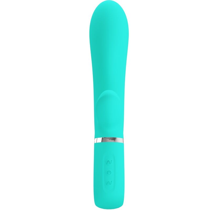 PRETTY LOVE - VIBRATEUR MULTIFONCTION G-SPOT THOMAS VERT AQUA - Sensualia
